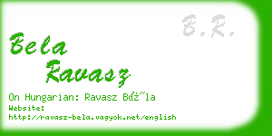 bela ravasz business card